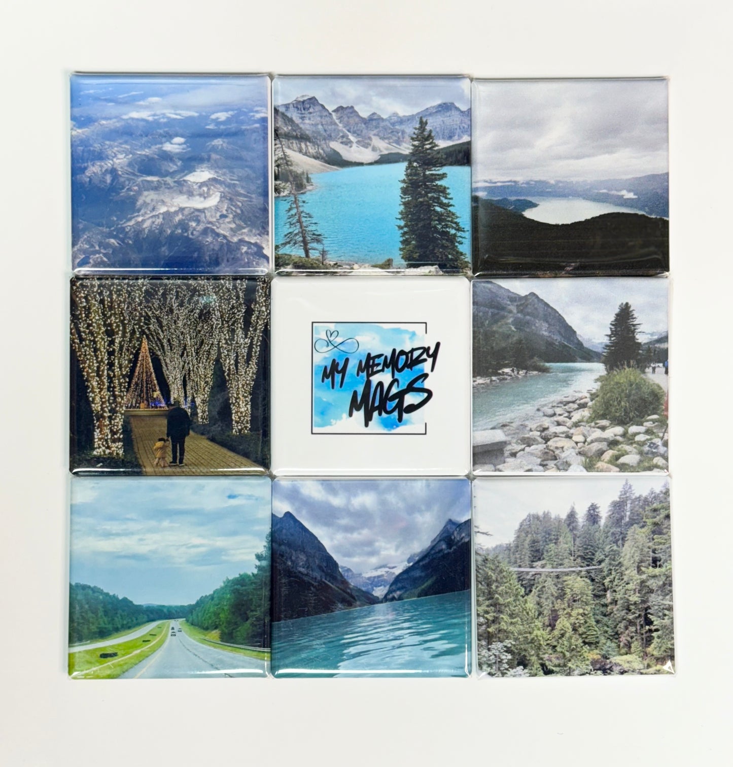 9 CUSTOM 2x2 PHOTO MAGNETS