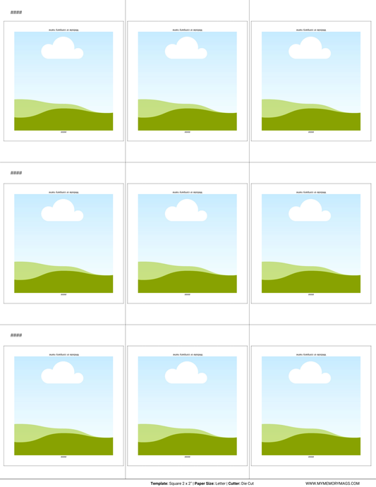 2x2 Sqaure Canva Template Die Cut