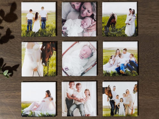 9 CUSTOM 2x2 PHOTO MAGNETS